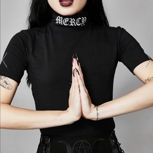 New mercy mock neck top